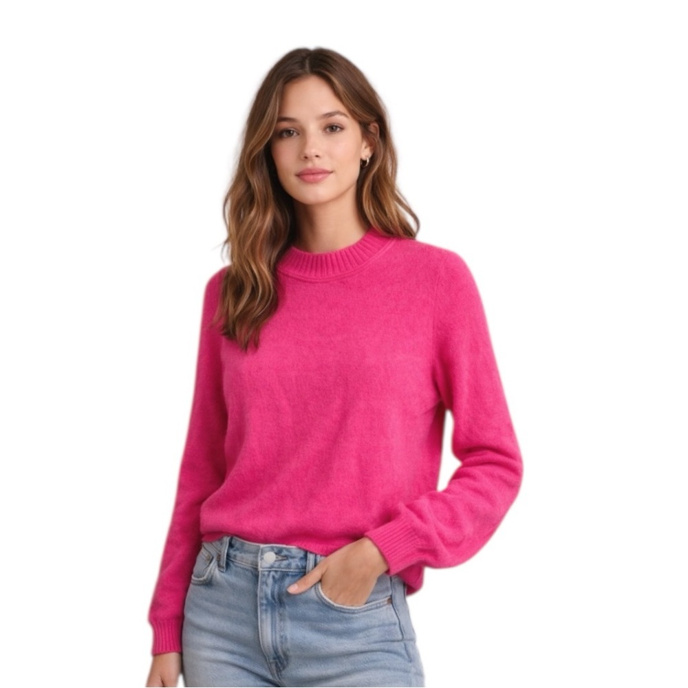 Athleta Pink Merino Wool Sweater XS Soft Lightweight Pullover
